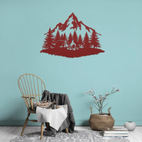 Campfire Mountain Range Metal Art - Image 5
