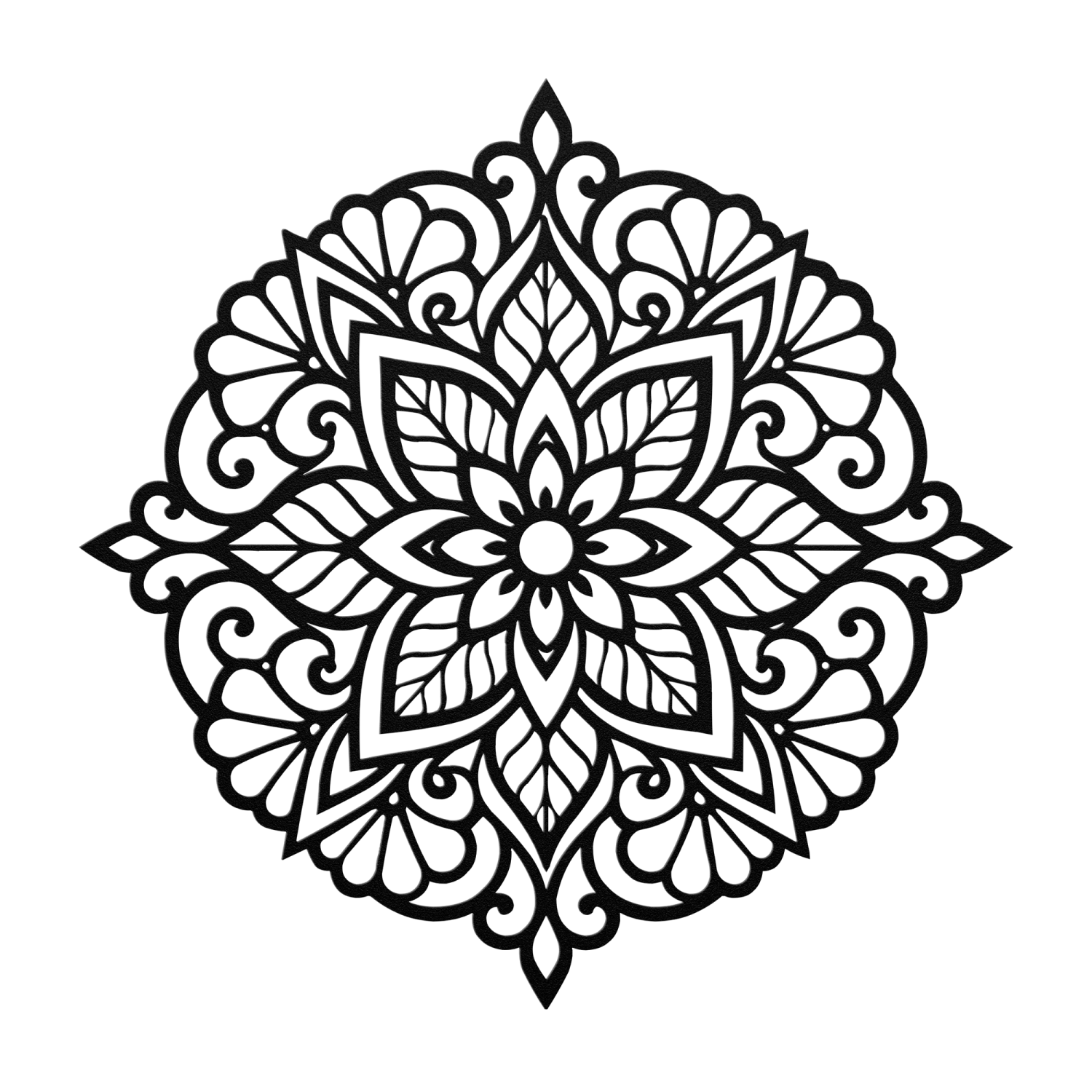 Celestial Flower Mandala Metal Art