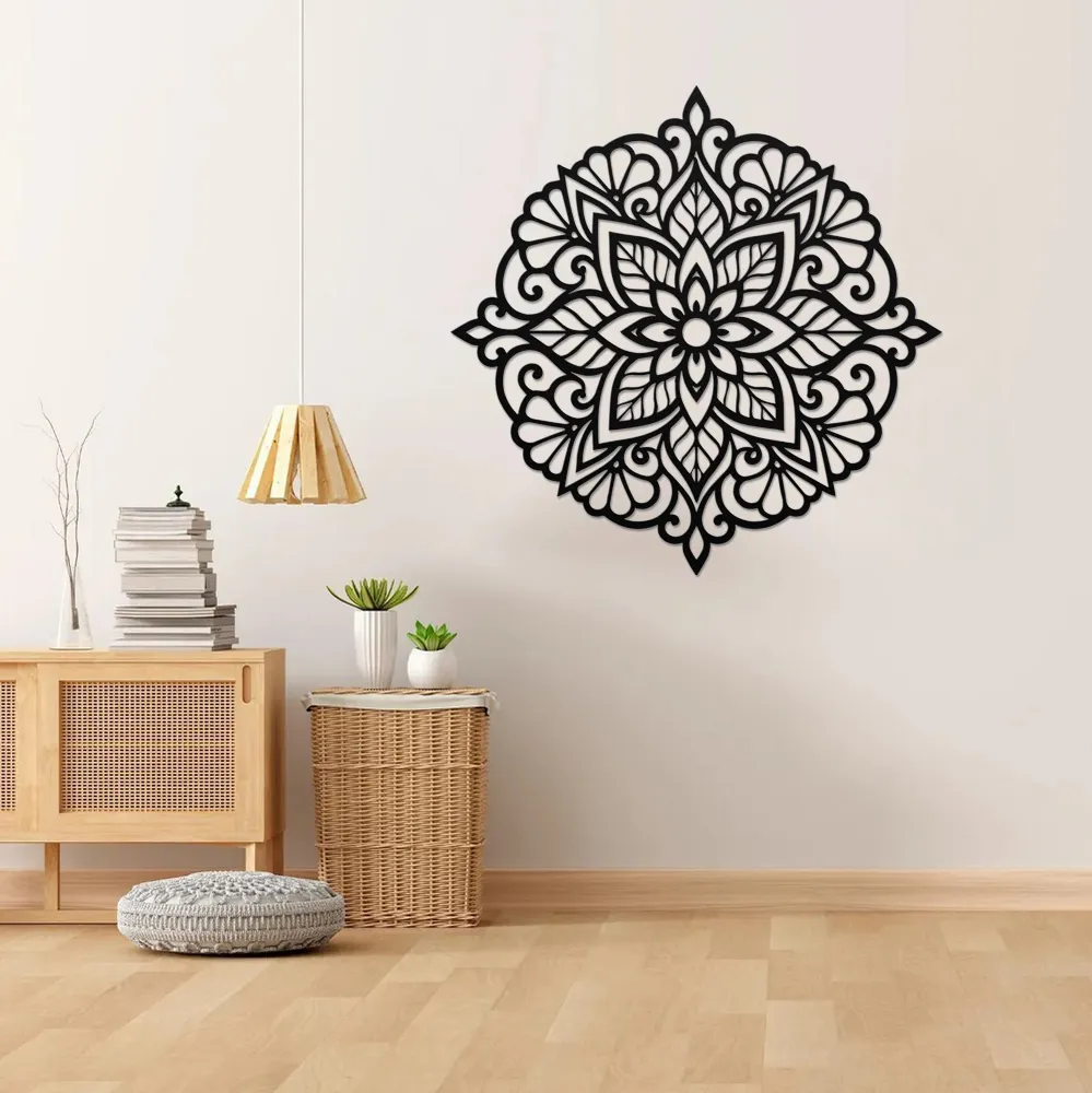 Celestial Flower Mandala Metal Art