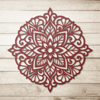 Celestial Flower Mandala Metal Art - Image 5
