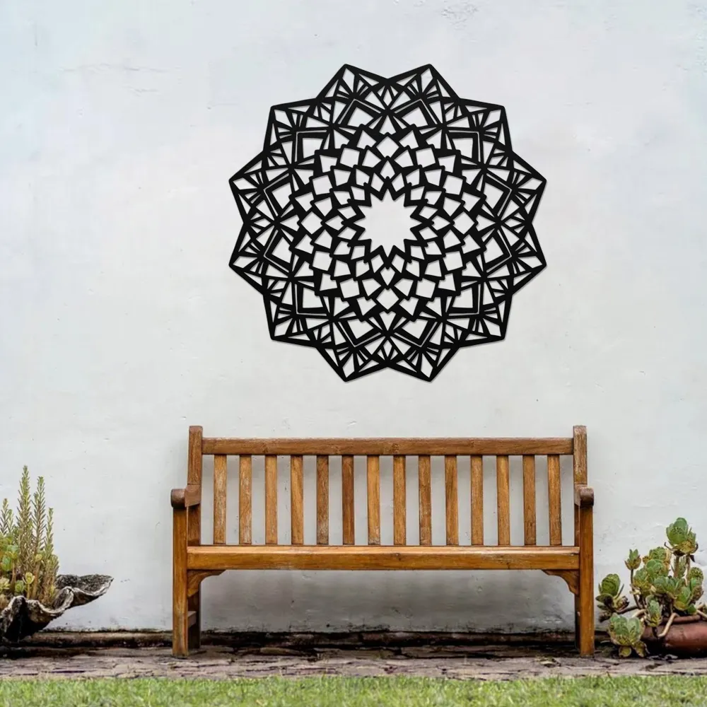 Celestial Harmony Mandala Metal Wall Art