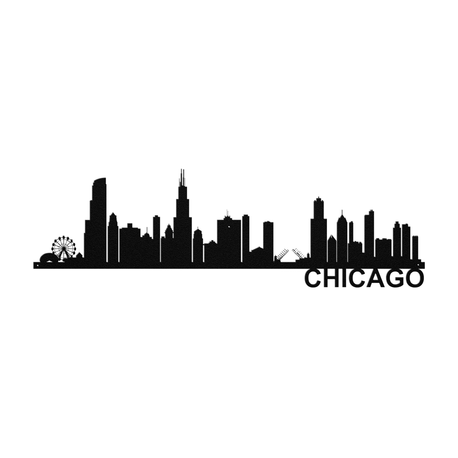 Chicago Skyline - Metal Wall Art