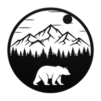 Circular Bear Mountain Wall Art