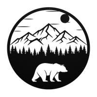 Circular Bear Mountain Wall Art