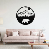 Circular Bear Mountain Wall Art