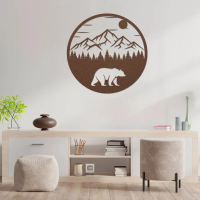 Circular Bear Mountain Wall Art - Image 4