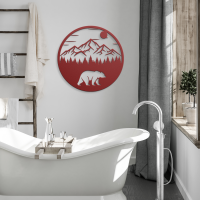 Circular Bear Mountain Wall Art - Image 4