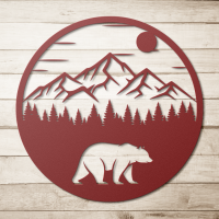 Circular Bear Mountain Wall Art - Image 5
