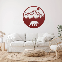 Circular Bear Mountain Wall Art - Image 5