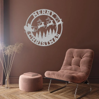 Classic Round Merry Christmas Wall Art - Image 6