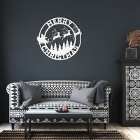 Classic Round Merry Christmas Wall Art - Image 6