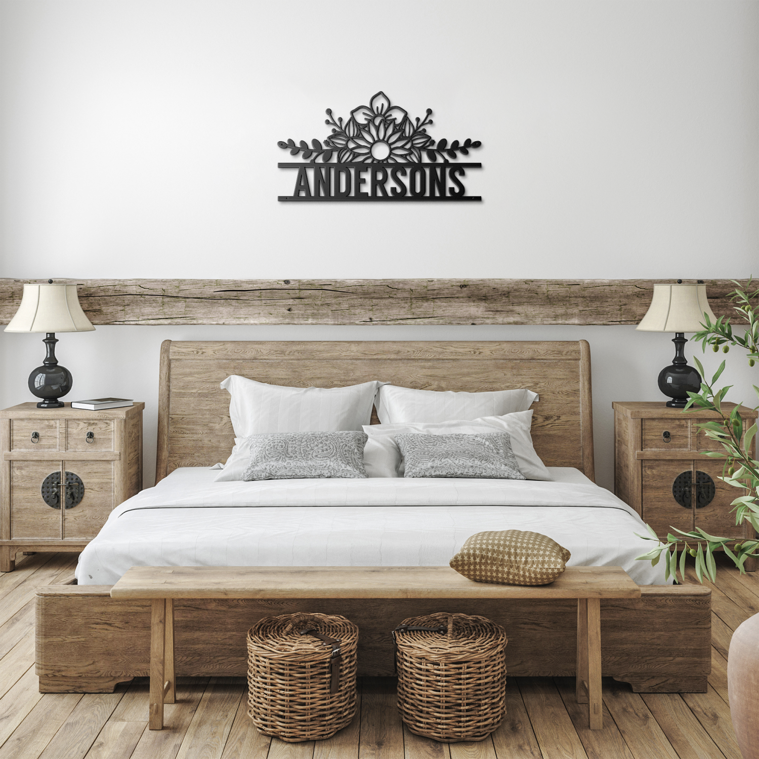 Contemporary Metal Family Name Wall Art - Image 3