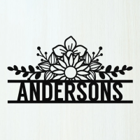 Contemporary Metal Family Name Wall Art