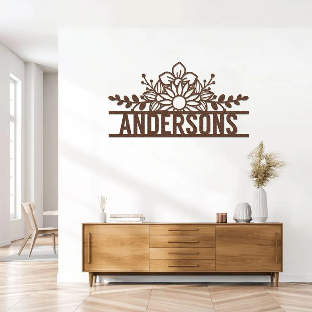 Contemporary Metal Family Name Wall Art - Image 8