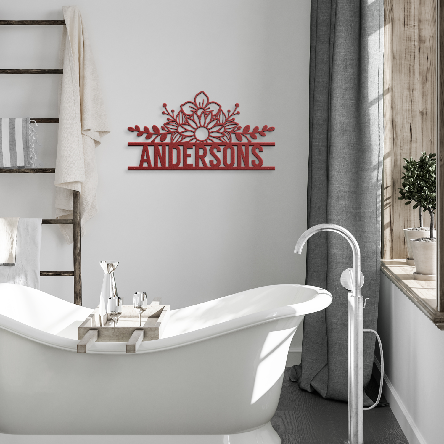Contemporary Metal Family Name Wall Art - Image 4