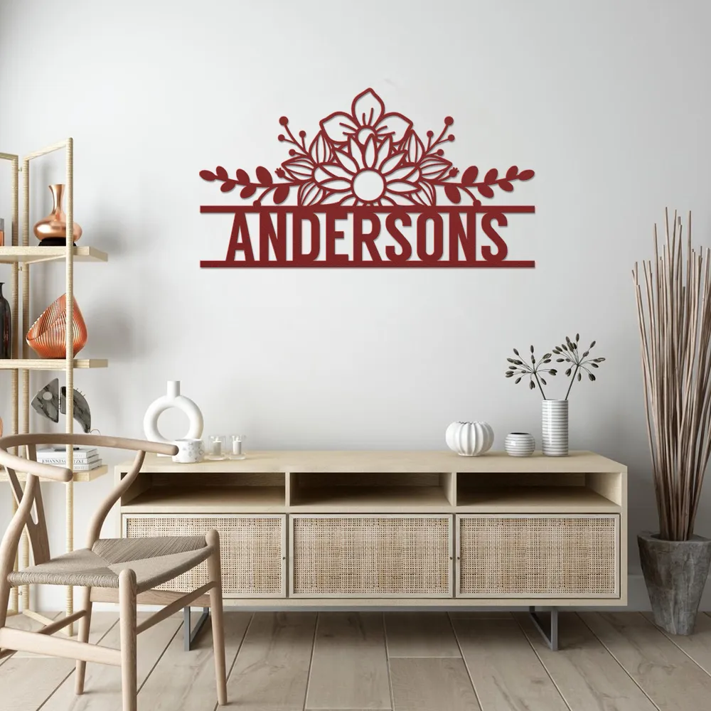 Contemporary Metal Family Name Wall Art - Image 7