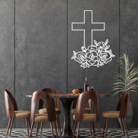 Cross and Blooming Flowers Wall Art - Image 7