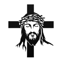 Crowned Savior & Cross Metal Art