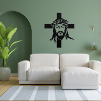 Crowned Savior & Cross Metal Art - Image 2