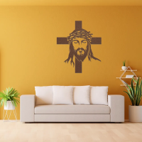 Crowned Savior & Cross Metal Art - Image 4