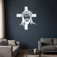Crowned Savior & Cross Metal Art - Image 7