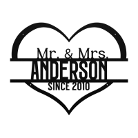 Decorative Family Name Metal Wall Art