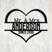 Decorative Family Name Metal Wall Art