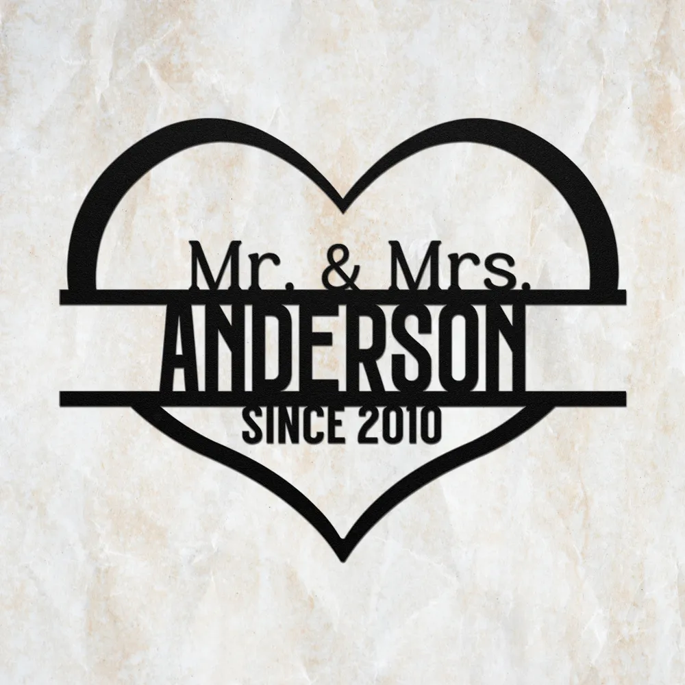 Decorative Family Name Metal Wall Art
