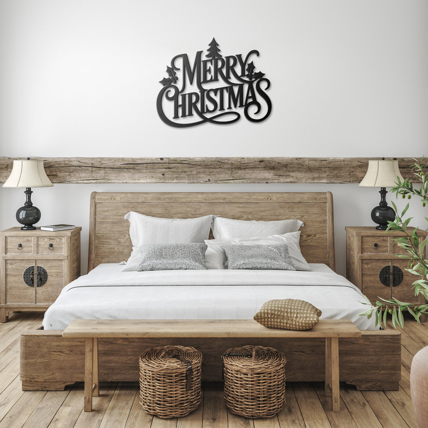 Decorative Merry Christmas Art - Image 3