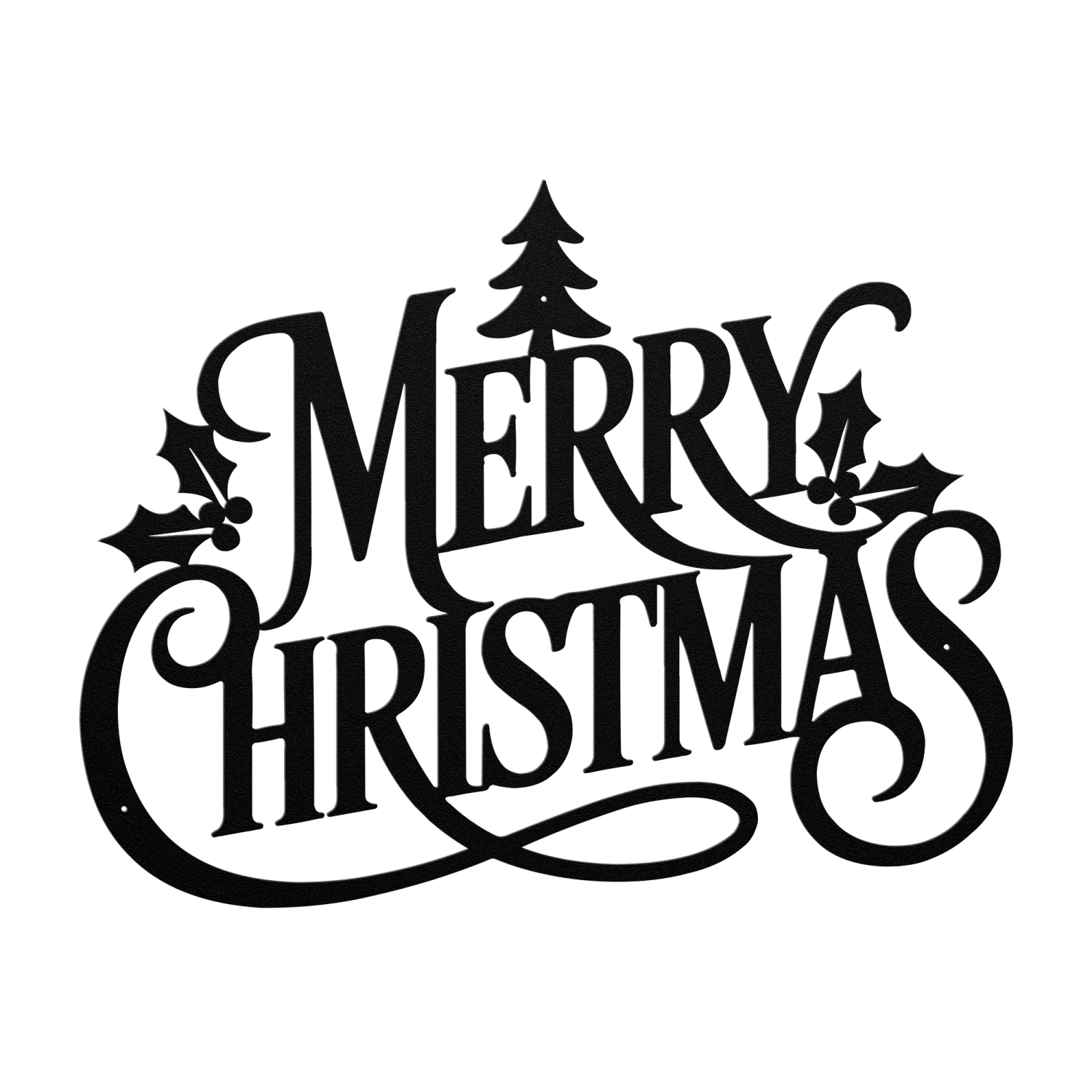 Decorative_Merry_Christmas__Art_Black_Transparent_Mockup-thumb.750x750.png Decorative Merry Christmas Art - Image 1