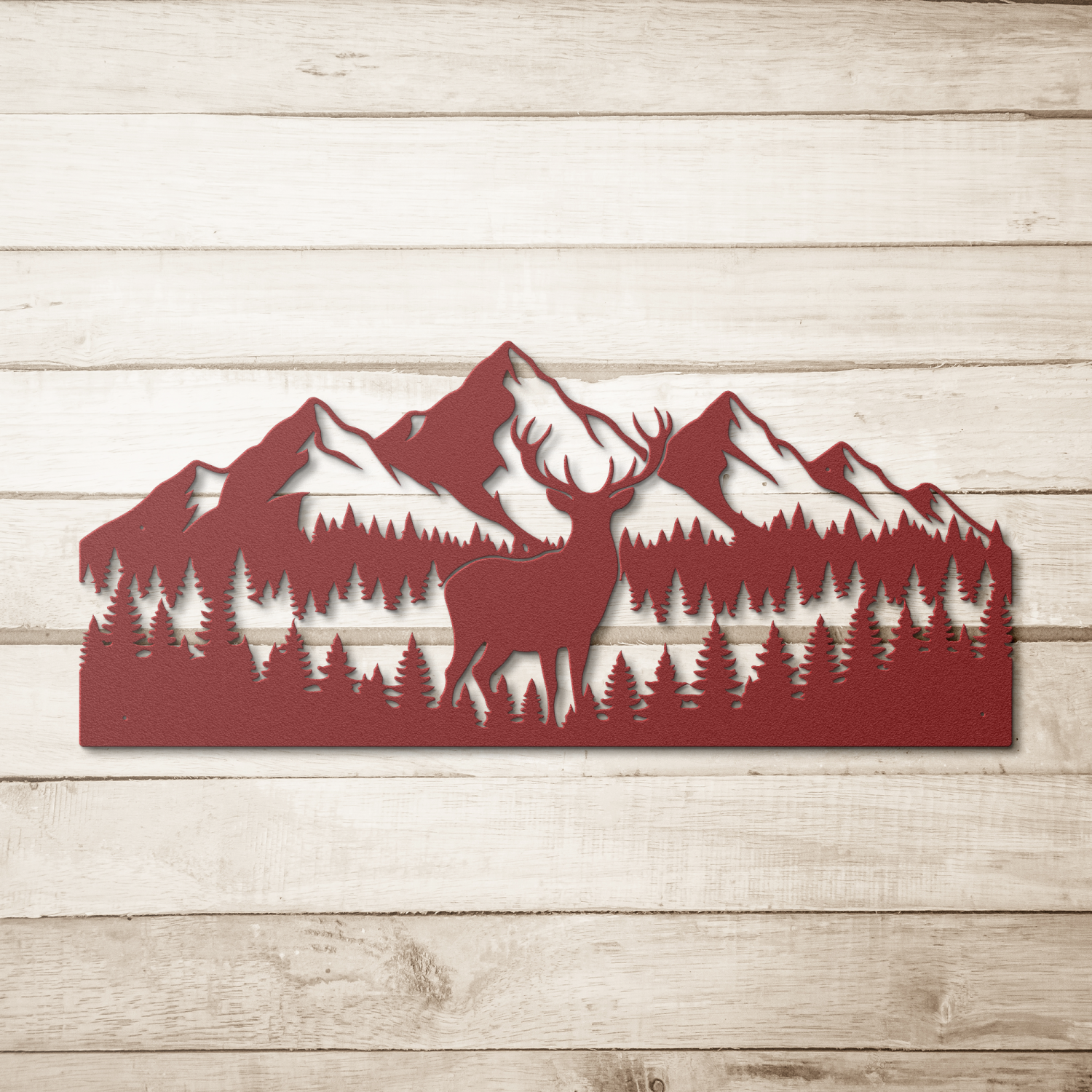 Deer Forest Mountain Wall Art - Image 5