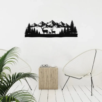 Deer Mountain Landscape Metal Art - Image 2