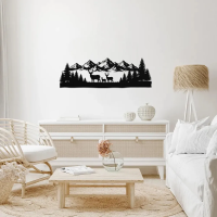 Deer Mountain Landscape Metal Art - Image 3