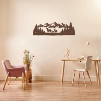 Deer Mountain Landscape Metal Art - Image 4