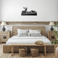 Deer Nature Mountain Range Wall Art - Image 3