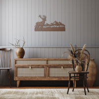 Deer Nature Mountain Range Wall Art - Image 8