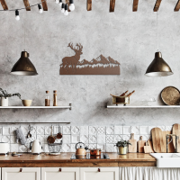 Deer Nature Mountain Range Wall Art - Image 7