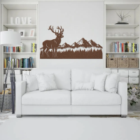 Deer Nature Mountain Range Wall Art - Image 4