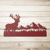 Deer Nature Mountain Range Wall Art - Image 5