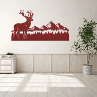 Deer Nature Mountain Range Wall Art - Image 5