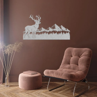 Deer Nature Mountain Range Wall Art - Image 6