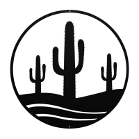 Desert Cactus Metal Art