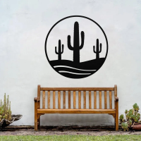 Desert Cactus Metal Art