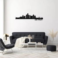 Detroit Skyline - Metal Wall Art