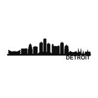 Detroit Skyline - Metal Wall Art