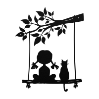 Dreamy Girl on Swing Wall Art