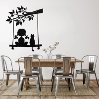 Dreamy Girl on Swing Wall Art - Image 3