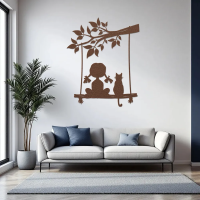 Dreamy Girl on Swing Wall Art - Image 4