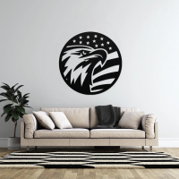 Eagle & American Flag Circle Art - Image 3