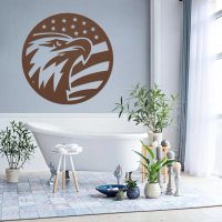Eagle & American Flag Circle Art - Image 4
